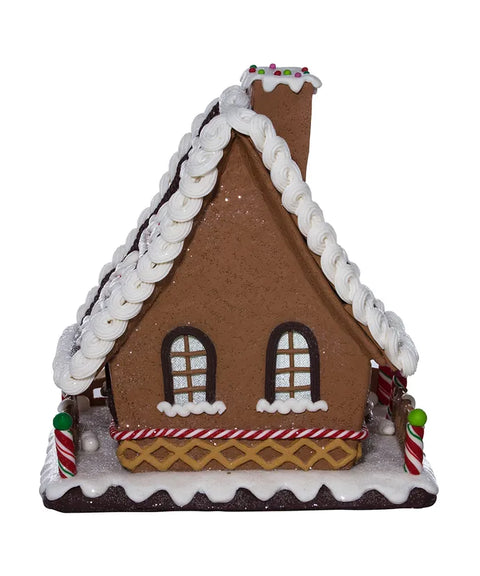 10" Battery-Operated LED Gingerbread Candy House