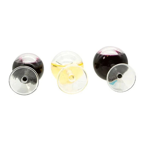 Glass Wine Glass Ornaments (3 Styles – Sold individually)