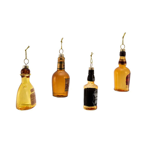 3.5" Glass Liquor Bottle Ornament (4 styles - Sold individually)
