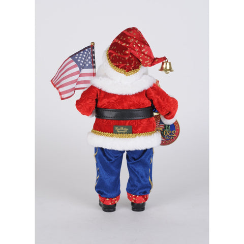 Stars & Stripes Santa Figurine, 16"