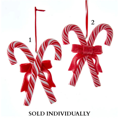 Crisscross Candy Cane Ornaments (2 Styles – Sold individually)