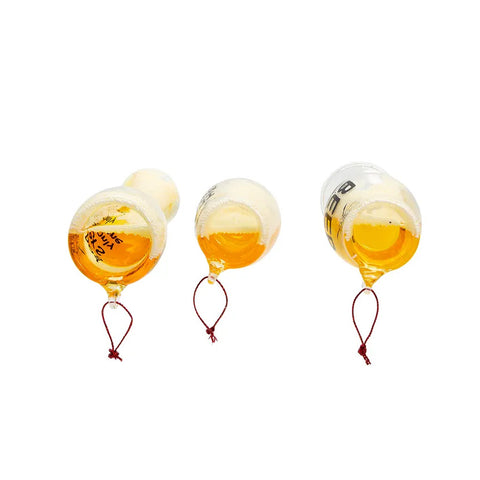 Glass Beer Glass With Sayings Ornaments (3 styles - sold individually)