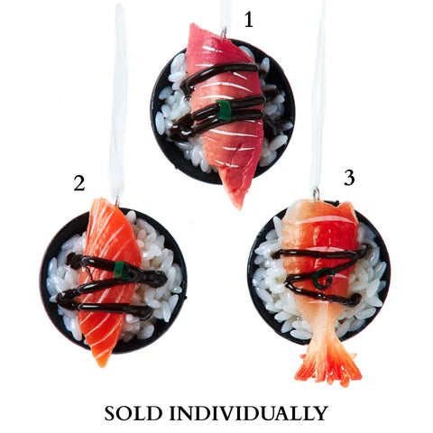 Sushi Rice Bowl Ornaments (3 Styles – Sold individually)