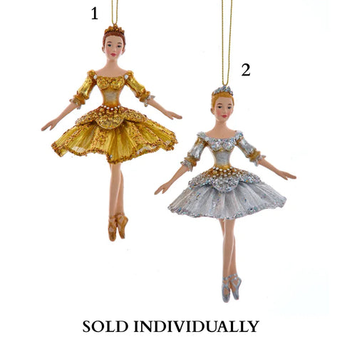 Ombré Gold & Silver Ballerina Ornaments (2 Styles – Sold individually)