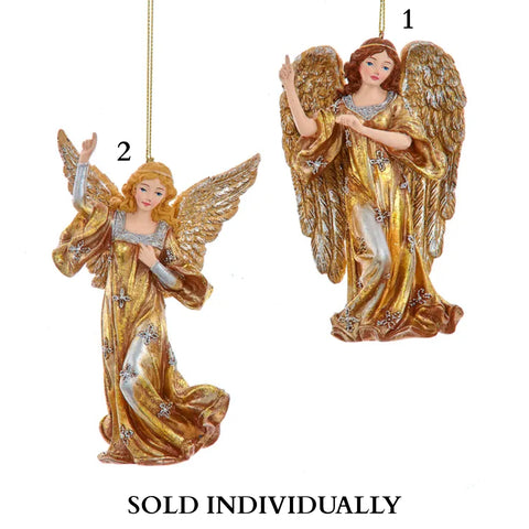 Ombré Gold & Silver Angel Resin Ornament (2 Styles – Sold individually)