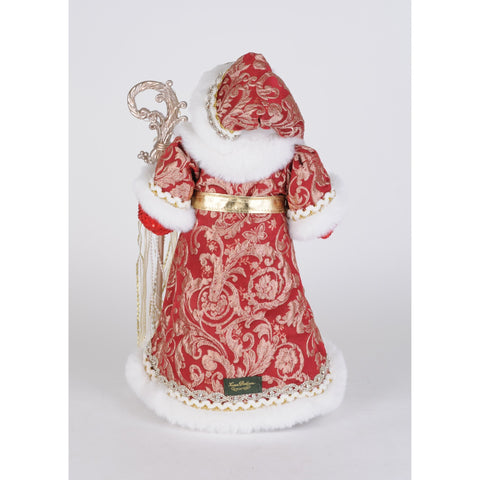Lighted Crimson Royale Santa Figurine, 21"