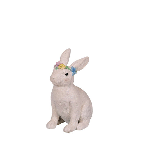 Easter White Sitting Bunny Statue