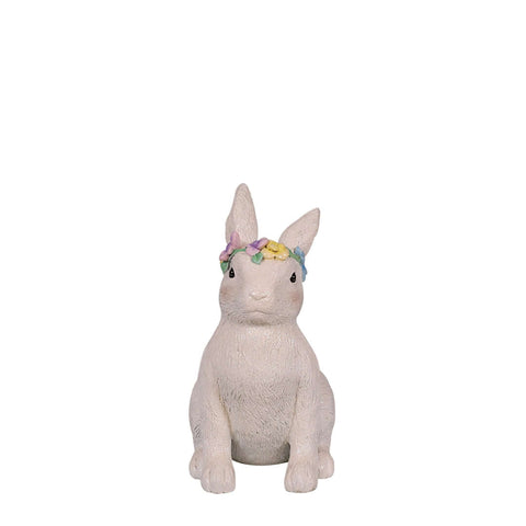Easter White Sitting Bunny Statue