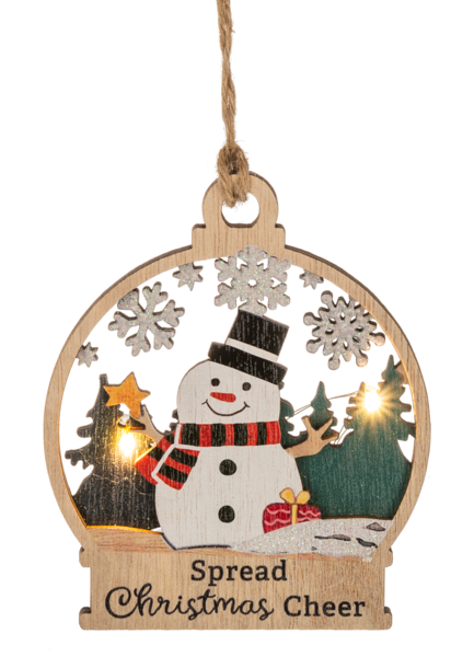 4'W Laser Cut Light Up Snow Globe Ornament