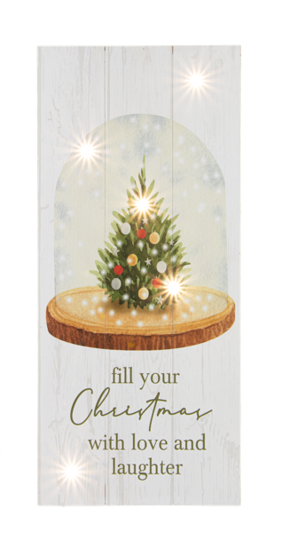 18"H Woodland Greetings - Light Up Box Plaques