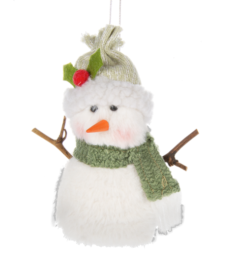 5.5"H  Woodland Greetings - Snowman Ornaments