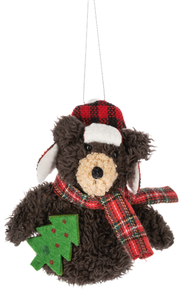 5.5"H Cozy Cabin Bear Ornaments (sold individually)