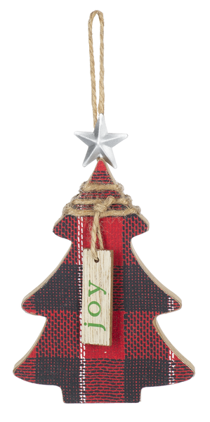 6.25" Holiday Plaid Christmas Tree Ornaments