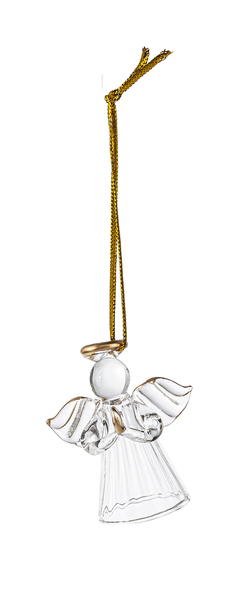 1.75"H Glass Blessed Angel Ornament