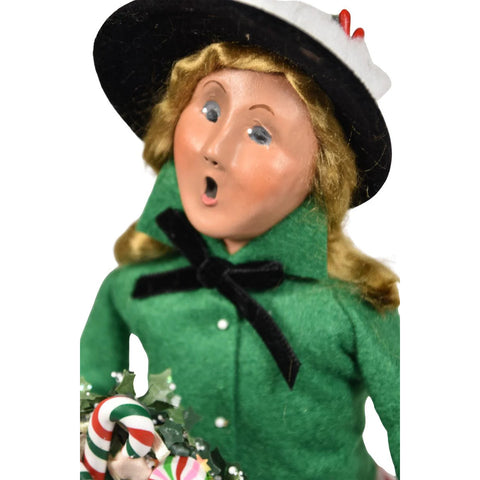 Merry Mint Woman Caroler Figurine, 13"