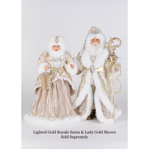 Lady Gold Mrs. Santa Figurine, 19"