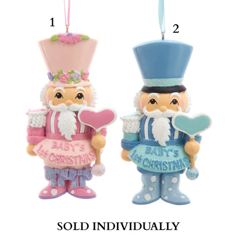 Baby's 1st Nutcracker Boy & Girl Ornaments For Personalization (2 Styles – Sold individually)