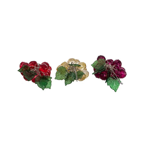 Beaded Grape Ornaments, 4" (3 styles - sold individually)