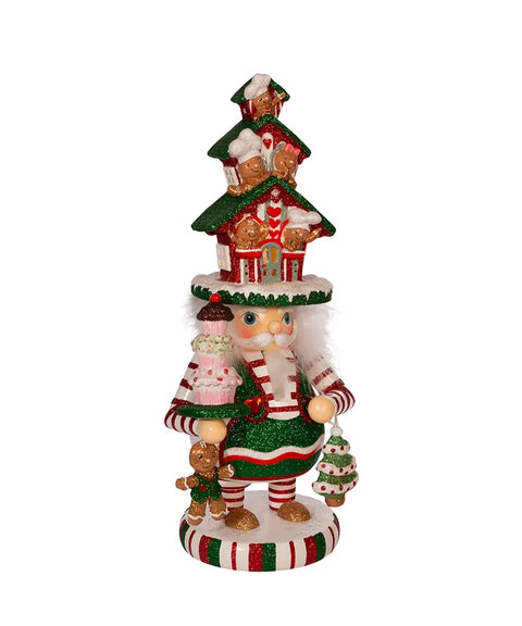 15" Hollywood Nutcrackers™ LED Gingerbread House Hat Nutcracker