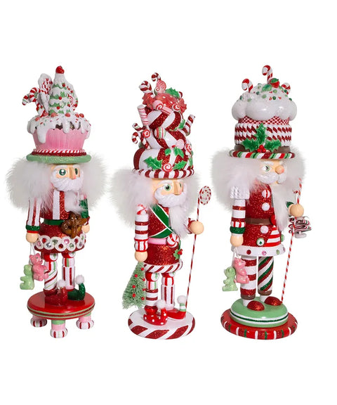 18" Hollywood Nutcrackers™ Candy and Cake Hat Nutcracker (3 Styles – Sold individually)