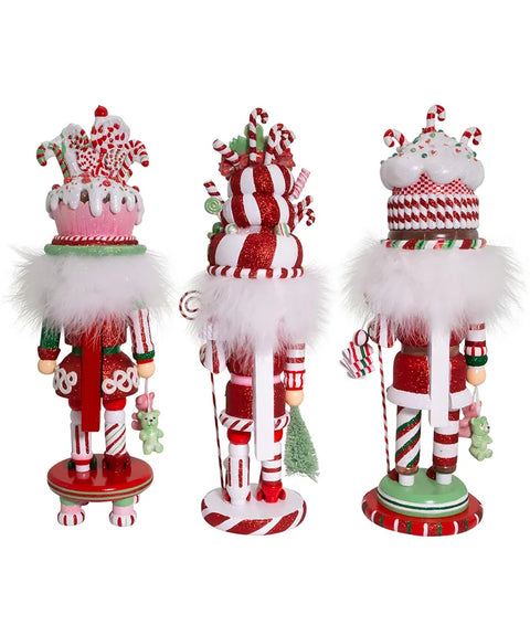 18" Hollywood Nutcrackers™ Candy and Cake Hat Nutcracker (3 Styles – Sold individually)