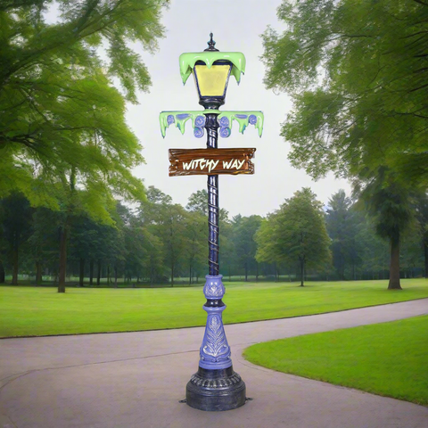 Lamp with sign Halloween lamp.