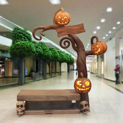 Halloween-tree-bench-shopping-mall