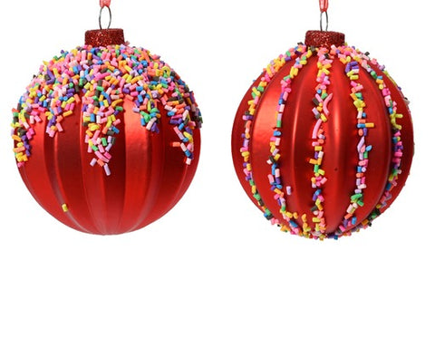 Glass Sprinkles Ornaments (2 styles available) 8cm diameter