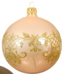 Shiny Glass Enamel Ornaments (3 color options)  8cm diameter