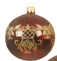 Shiny Glass Enamel Ornaments (3 color options)  8cm diameter
