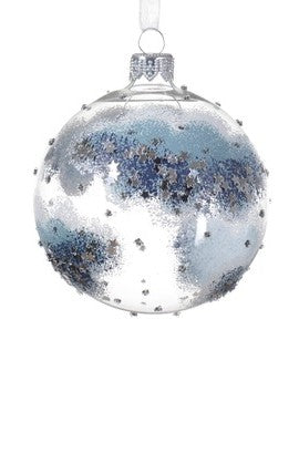 Transparent Glass Ornament  8cm H (2 styles available - sold individually) - Pick up only