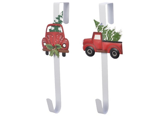 Red Truck Metal Wreath Holder (2 styles)