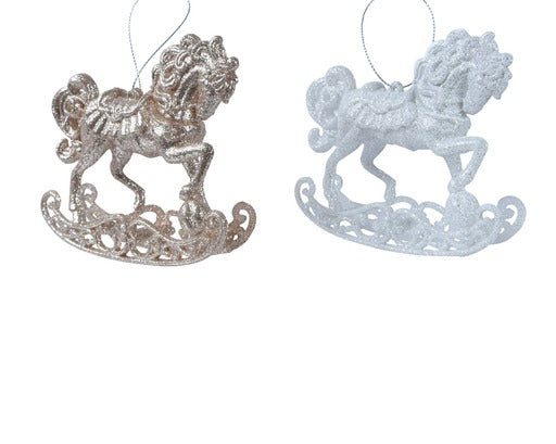 Polystyrene Horse Ornament 2 Color assorted