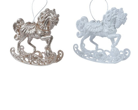 Polystyrene Horse Ornament 2 Color assorted (sold individually)