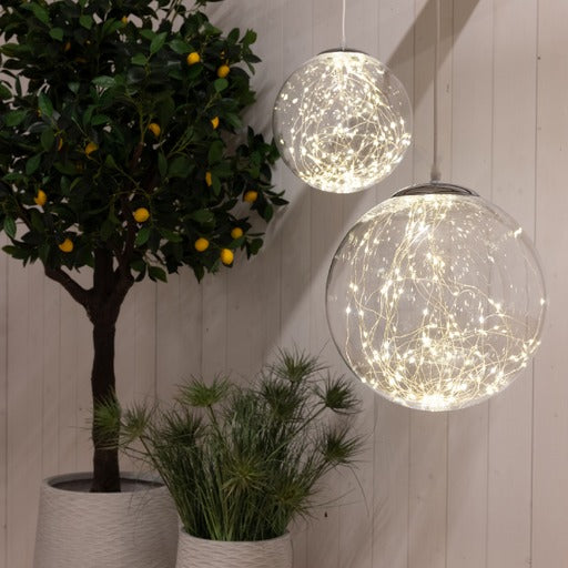 Transparent, Warm White, Micro LED Ball 11.8" diameter, Outdoor