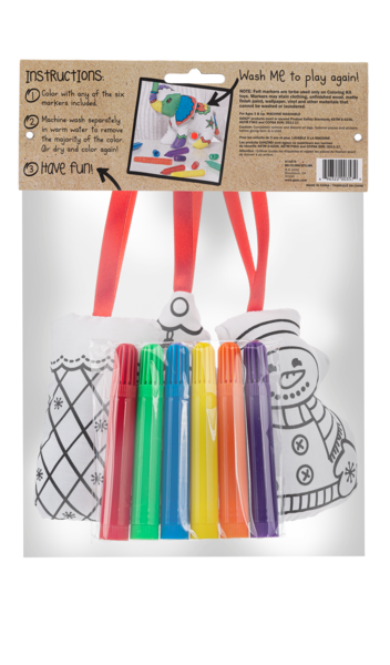 Mini Coloring Kit - Holiday Ornaments (9 pc. set)