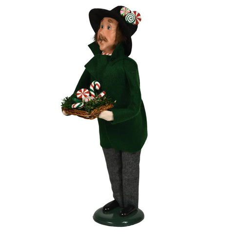 Merry Mint Man Caroler Figurine, 13"