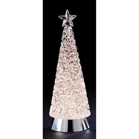 LED Cube Swirl Christmas Tree Tabletop Decoration, 12-14" (Set of 2)
