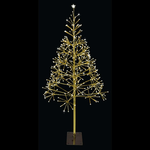 LED Shimmering Warm White Tree, 380 Lights, 4.5' (Gold Twinkle)