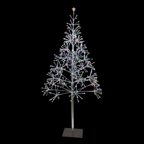 LED Shimmering Fashion Multi Tree, 380 Lights, 4.5' (Silver Twinkle)