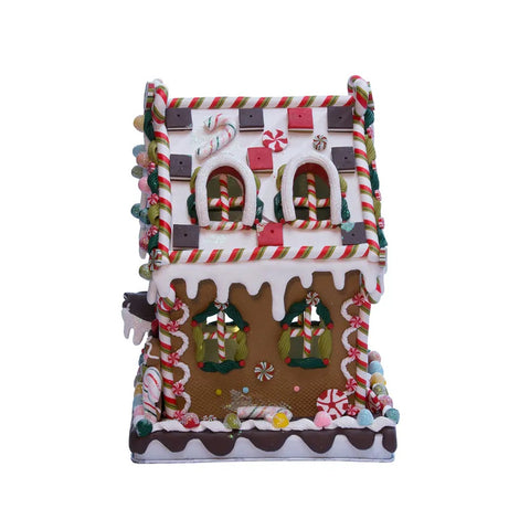Claydough Candy Lighted House Figurine, 8.75"
