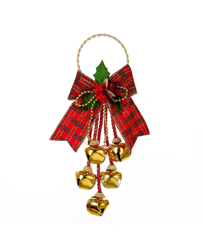 Jingle Bell Door Hanger With Bow