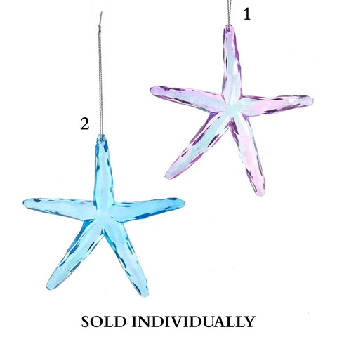 Iridescent Starfish Ornaments (2 Styles – Sold individually)