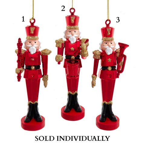 5.5" Plastic Red Nutcracker Ornaments (3 Styles – Sold individually)