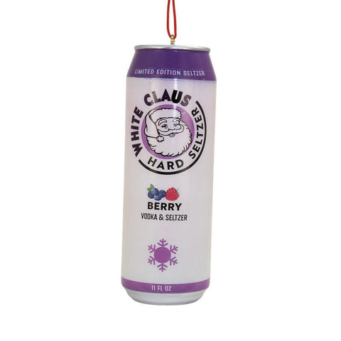 White Claus Hard Seltzer Ornament, 4.375" (3 styles - sold individually)