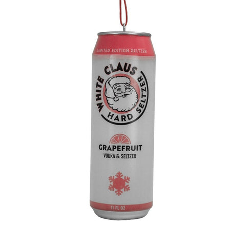 White Claus Hard Seltzer Ornament, 4.375" (3 styles - sold individually)