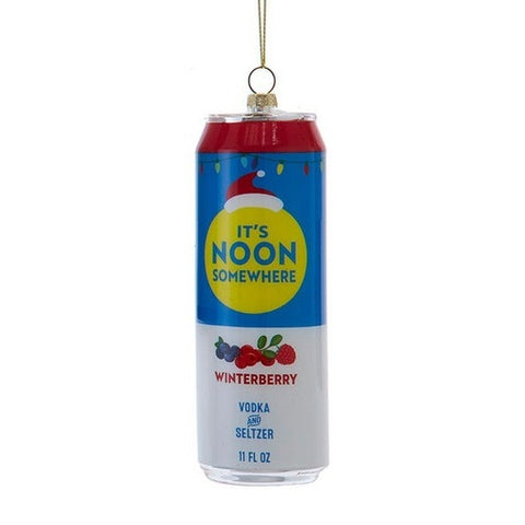 Glass Hard Seltzer Can Ornament, 5.75" (4 styles - sold individually)