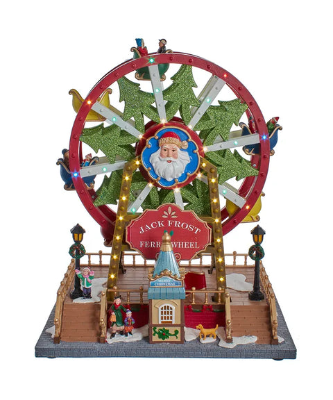 13" Lighted Musical Christmas Ferris Wheel