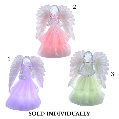 6" Battery Operated Fiber Optic RGB Angels (3 Styles – Sold individually)