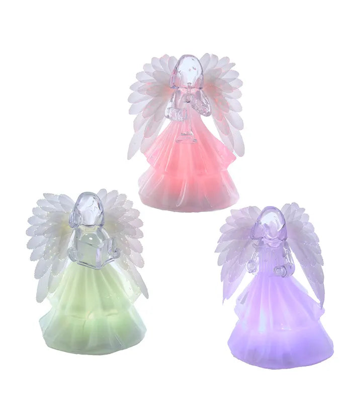 6" Battery Operated Fiber Optic RGB Angels/sold individually